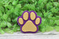 Gold & Purple Pawprint Badge Reel