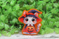 Cat in Witch Hat with Treat Bucket Badge Reel