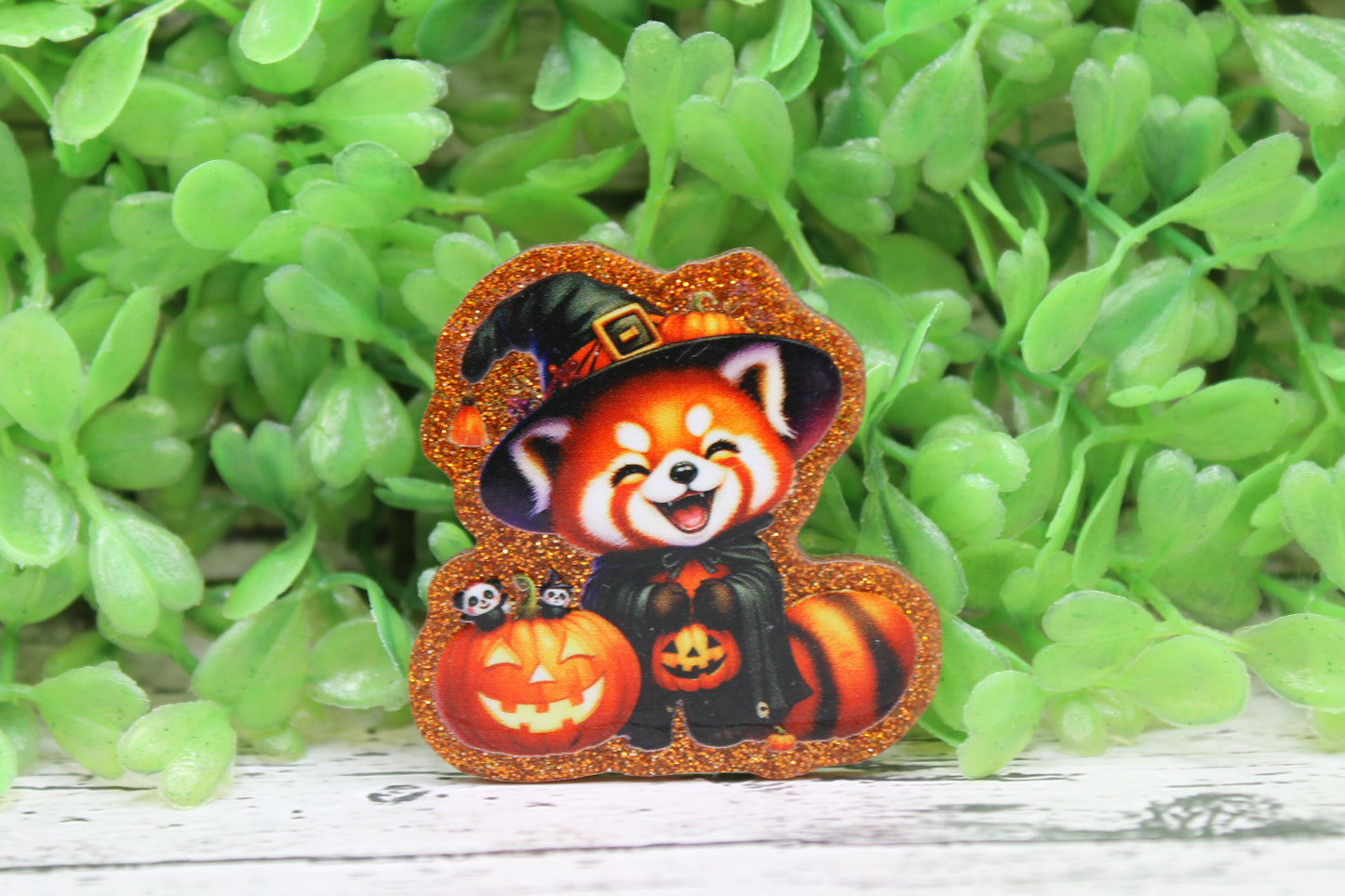 Red Panda Halloween Badge Reel