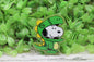 Dinosaur White Dog Badge Reel