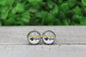 Steelers Girl 12mm Glass Stud Earrings