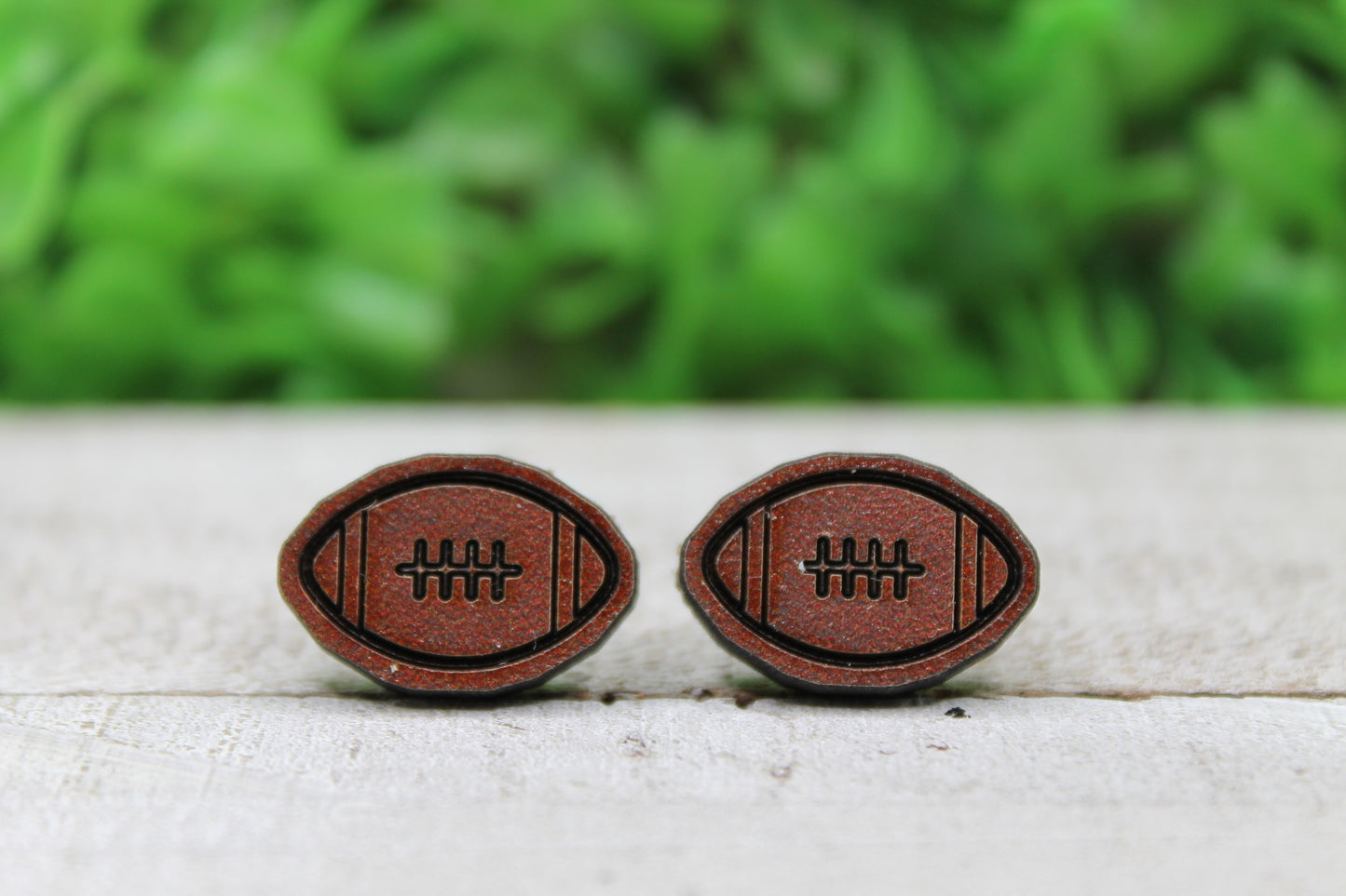 Football 15mm Stud Earrings