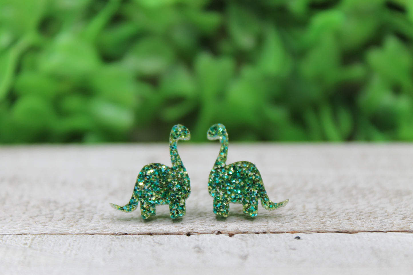 Glitter Dinosaurs Stud Earrings