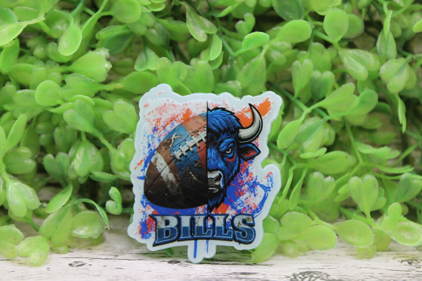Bills Bison & Football Badge Reel