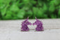 Purple Glitter Unicorns Stud Earrings