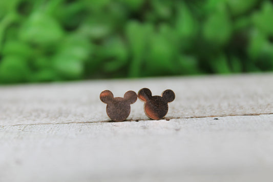 Rose Mouse Stud Earrings