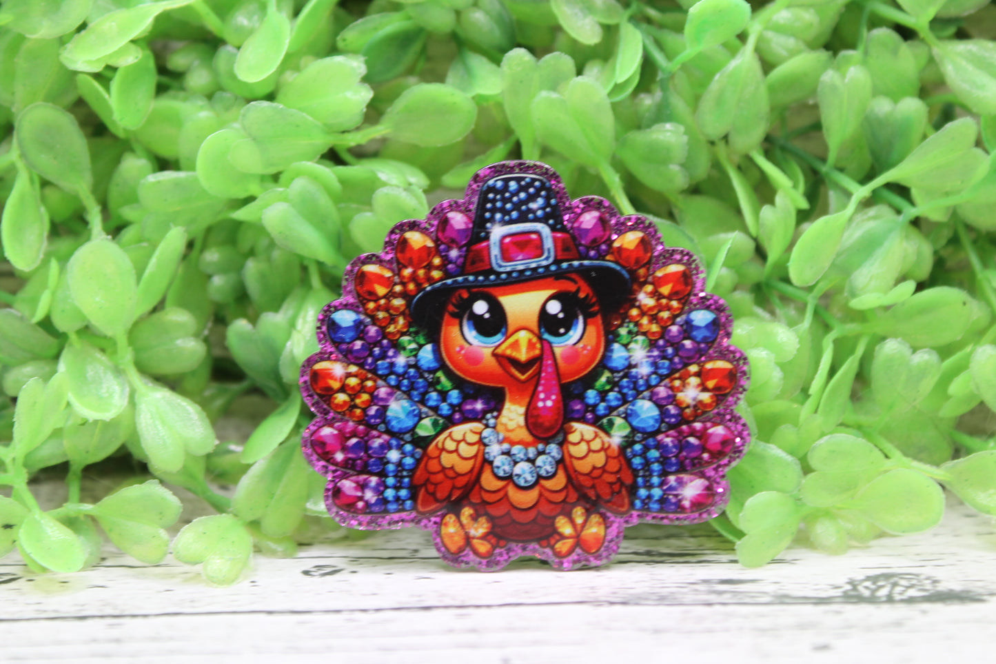 Bling Turkey Badge Reel