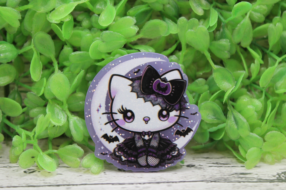 Bats, Moon & Cat Badge Reel