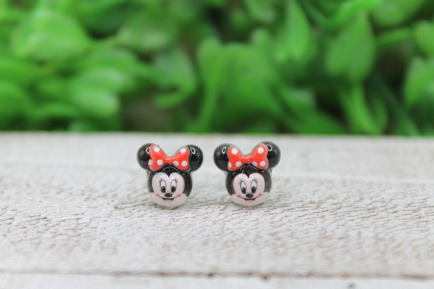 Red Bow Mouse Mini Stud Earrings