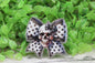 Skull Bow with Polka Dots Badge Reel