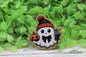 Ghost with Drink & Stocking Cap Badge Reel