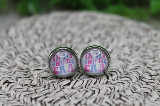 Swiftie Era 12mm Glass Stud Earrings