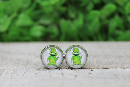 Oogie 12mm Glass Stud Earrings