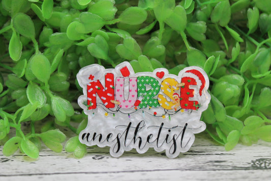 NURSE Anesthetist Christmas Badge Reel