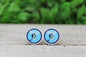 Bluey Circle • Acrylic Stud Earrings