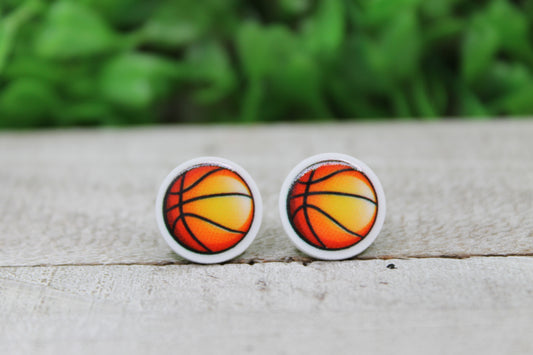 Basketball • Acrylic Stud Earrings