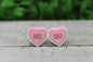 I Love Dogs Heart • Acrylic Stud Earrings