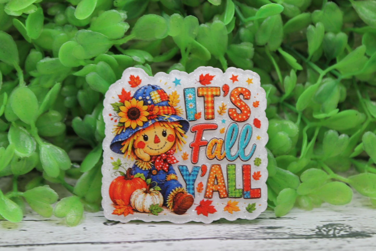 It's Fall Y'all Scarecrow Badge Reel