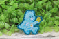 Blue Bear with Star Badge Reel