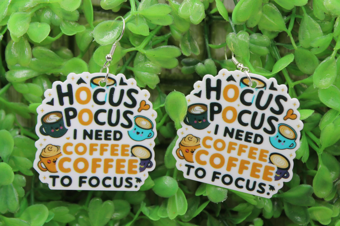 Hocus Pocus I Need Coffee • Dangle Earrings