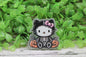 Skelly Cat with Bow Badge Reel