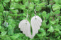 White Sparkle Angel Wings • Dangle Earrings