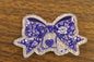 Blue Floral Bow Stethoscope Badge Reel