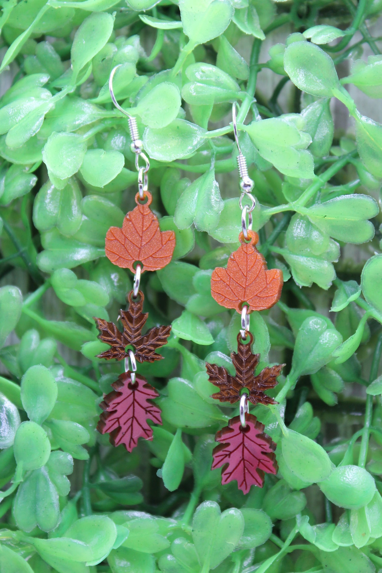 Fall Leaves Trio • Dangle Earrings