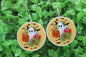 Floral Ghost Circle • Dangle Earrings