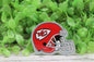 KC Chiefs Football Helmet Glitter Badge Reel