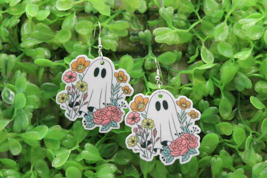 Floral Ghost • Dangle Earrings