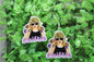 Purple Floral Swiftie • Dangle Earrings