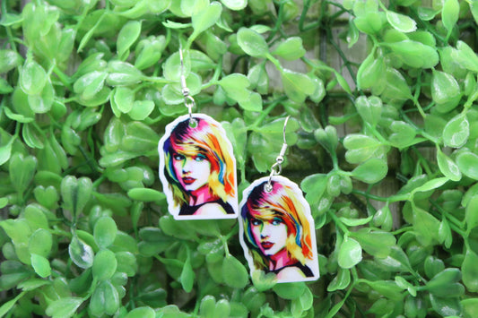 Watercolor Taylor (Small) • Dangle Earrings