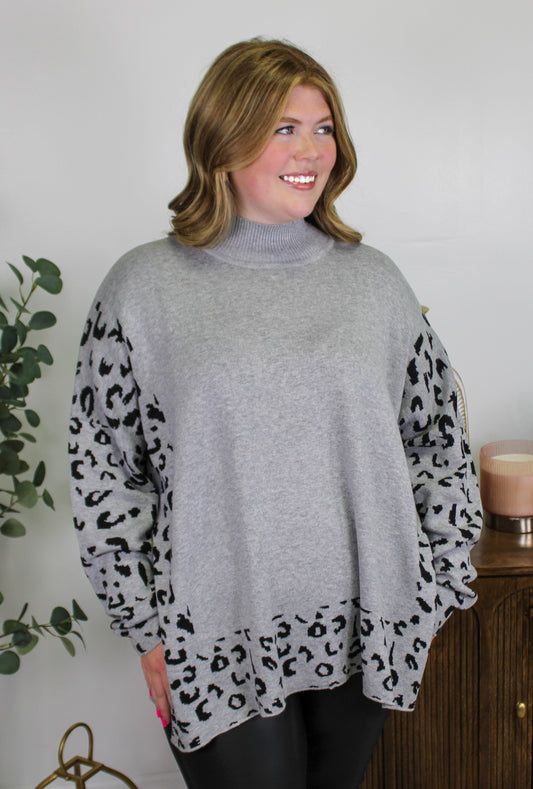 Grey Leopard Sweater October.