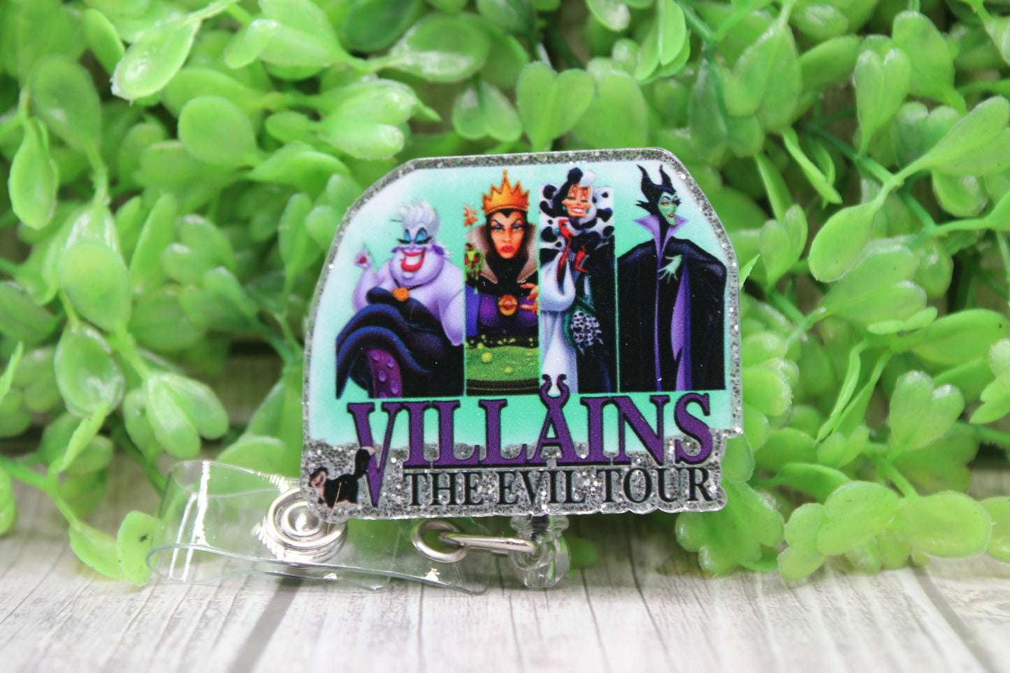 Villains The Evil Tour • Badge/ID Holder with Clip