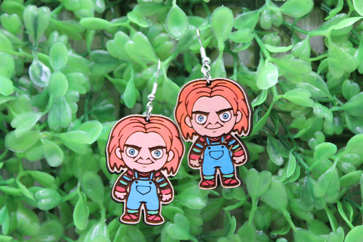 Chucky • Wood Dangle Earrings