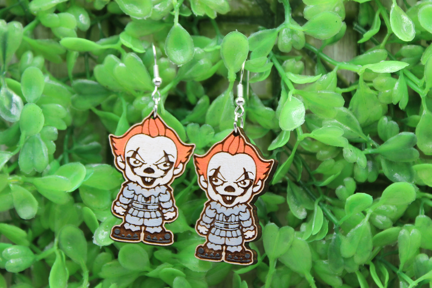 Pennywise • Wood Dangle Earrings