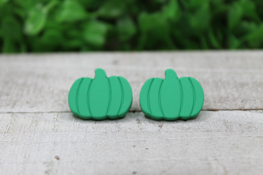 Green Pumpkin Stud Earrings