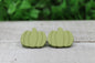 Sage Green Pumpkin Stud Earrings