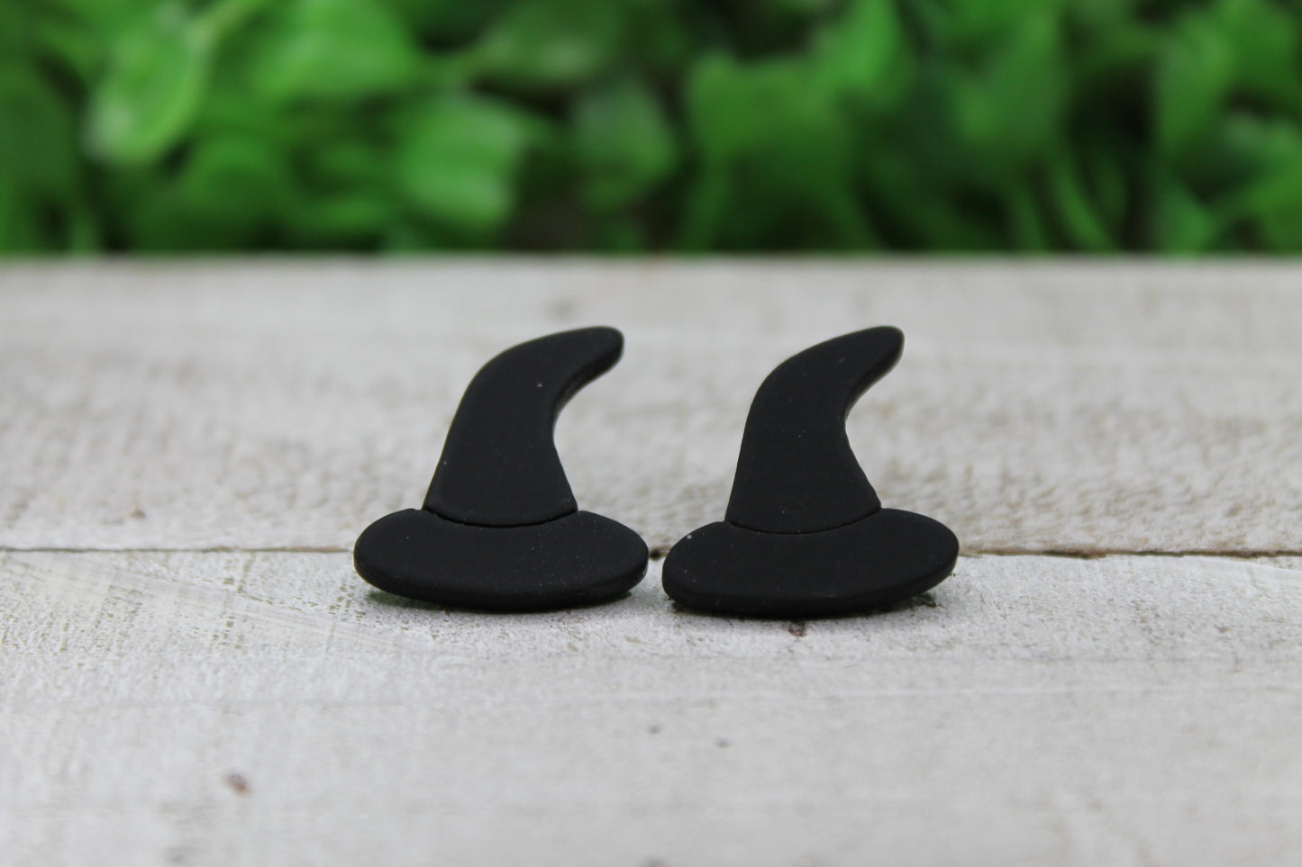 Black Witch Hat • Stud Earrings