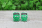 Green Glitter Frankenstein • Stud Earrings