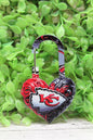 KC Chiefs Football Heart Acrylic Clip
