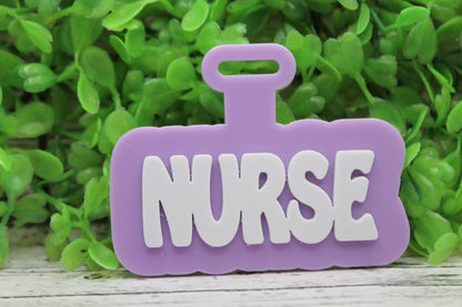 NURSE on Purple Badge Accessory