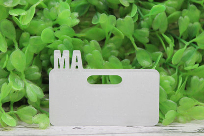 MA - Medical Assistant White Shimmer Badge Accessory