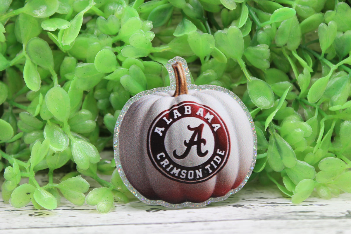 Alabama Crimson Tide Pumpkin Acrylic Badge Reel