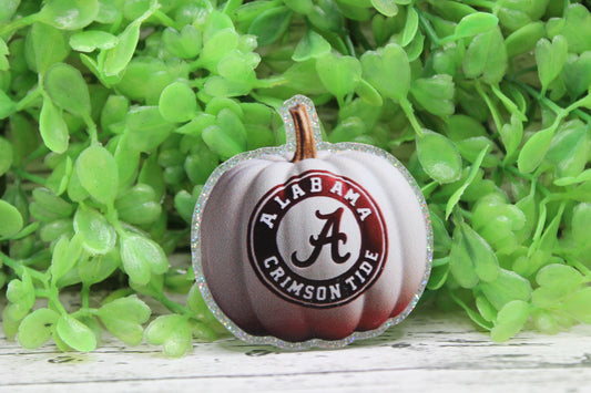 Alabama Crimson Tide Pumpkin Acrylic Badge Reel