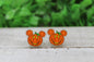 Jack-O-Lantern Mouse • Stud Earrings