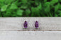 Purple Glitter Spiders • Stud Earrings