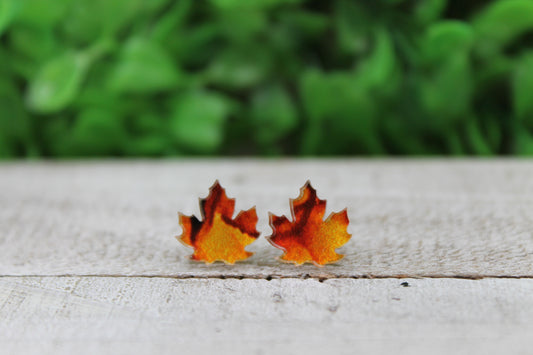 Autumn Leaves • Stud Earrings