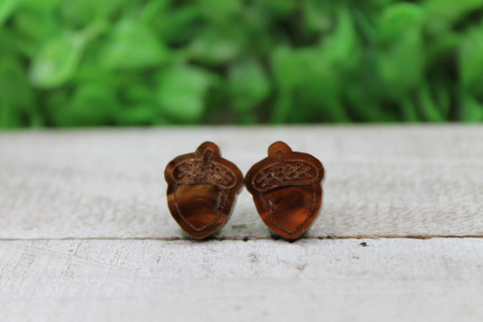 Shimmer Acorns • Stud Earrings